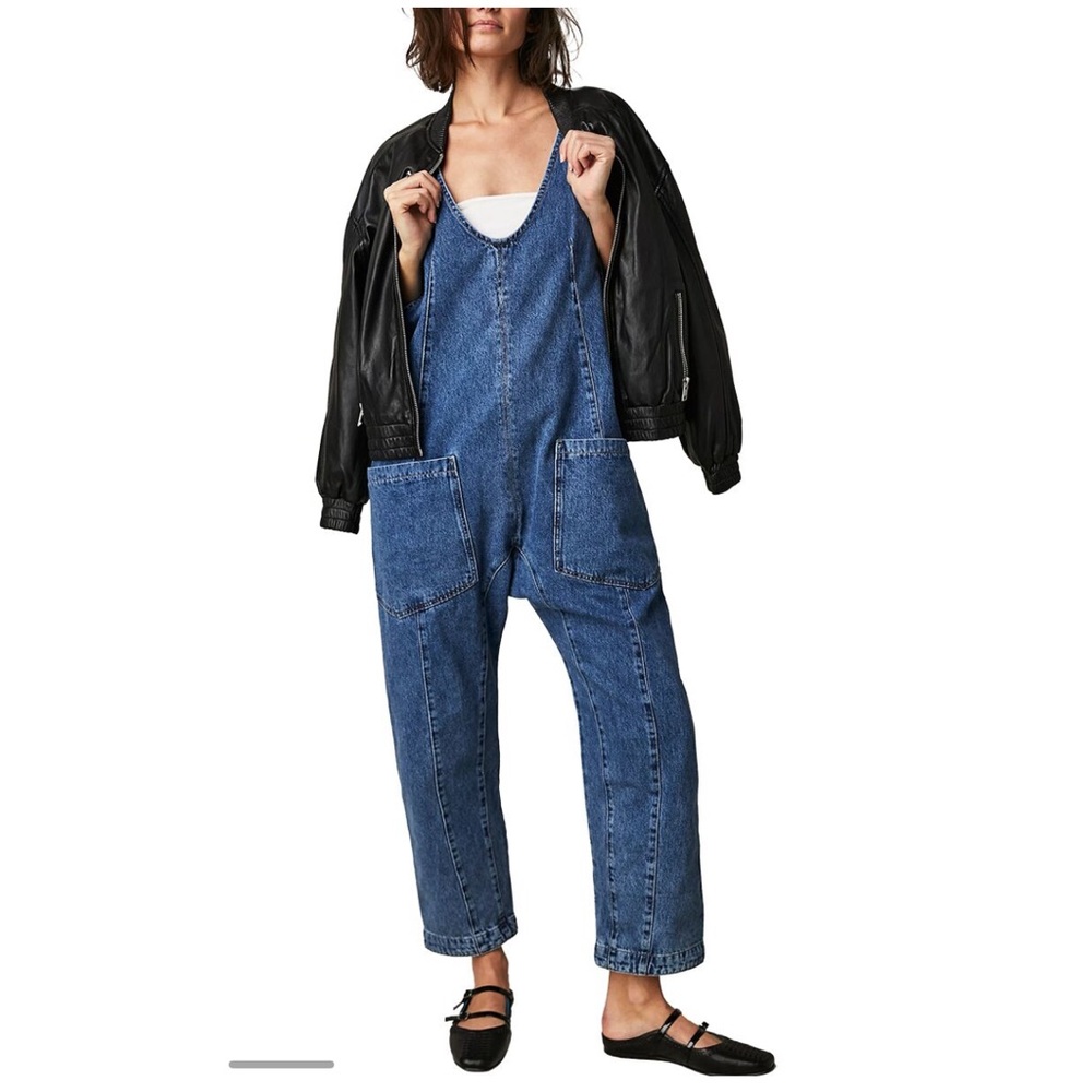 Free People Indigo Women's Denim Overalls